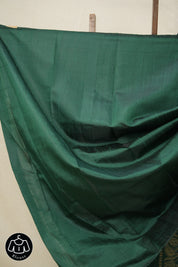 Green Raw Silk Saree - SRGRSS910