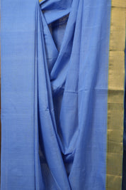 Light Blue Plain Cotton Mangalgiri Saree - SRLBPCMS41
