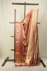 Peach Tissue Banarasi Silk Saree - SRPTBSS109