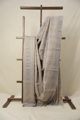 Grey Raw Silk Saree - SRGRSS909