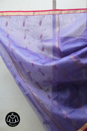 Violet Chanderi Cotton Silk Saree - SRVCSS401