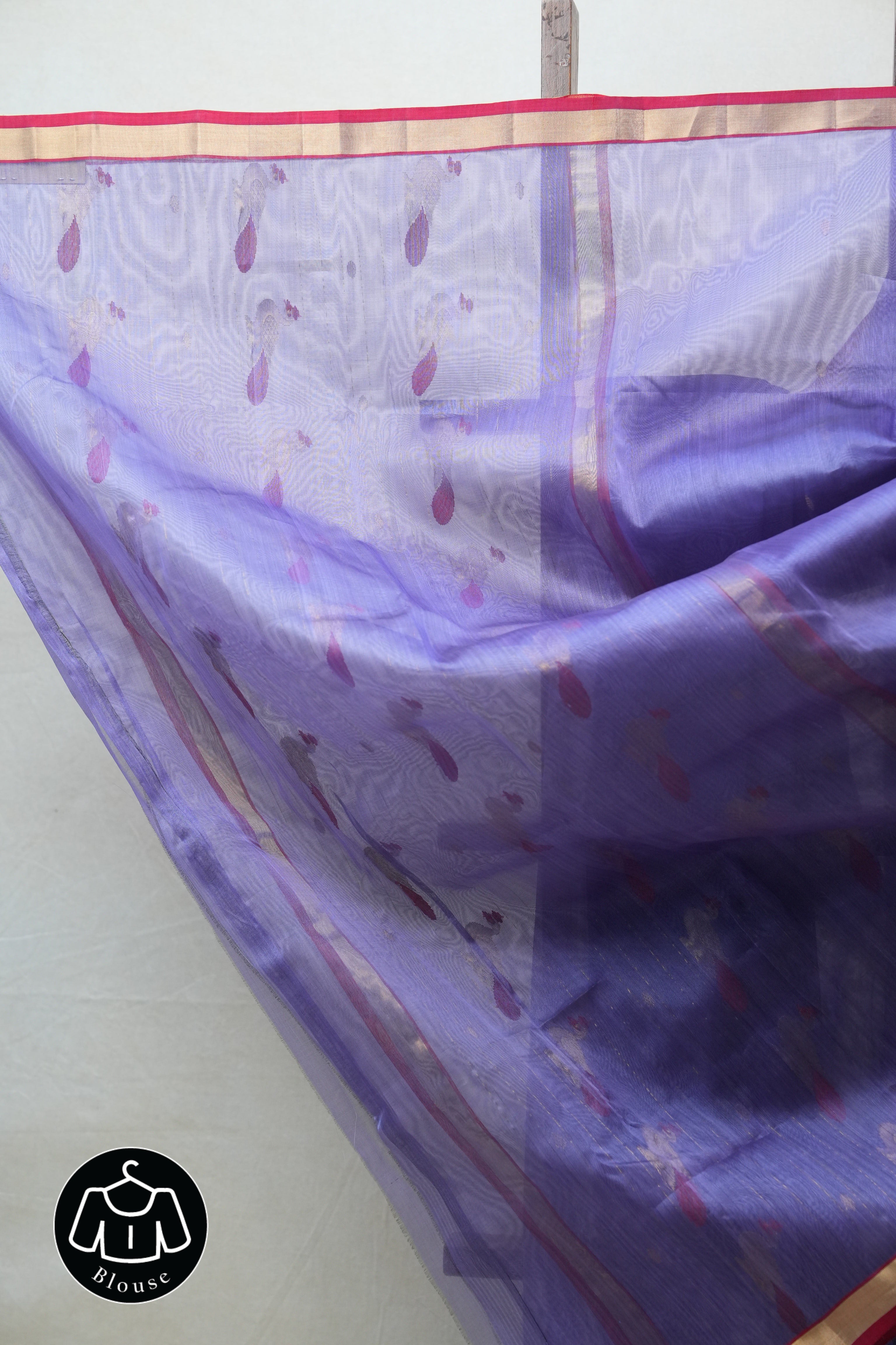 Violet Chanderi Cotton Silk Saree - SRVCSS401