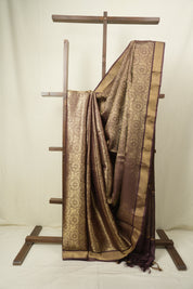 Plum Tussar Silk Saree - SRPTSS1947