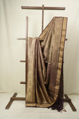 Plum Tussar Silk Saree - SRPTSS1947