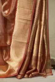 Peach Tissue Banarasi Silk Saree - SRPTBSS109