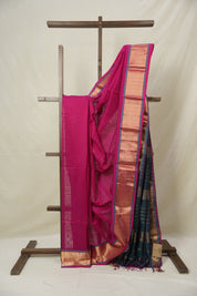 Rani Pink Maheshwari Saree - SRRPMS1003