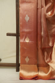 Peach Tissue Banarasi Silk Saree - SRPTBSS109