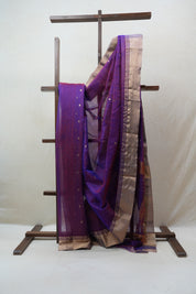 Purple Chanderi Cotton Silk Saree - SRPCSS394