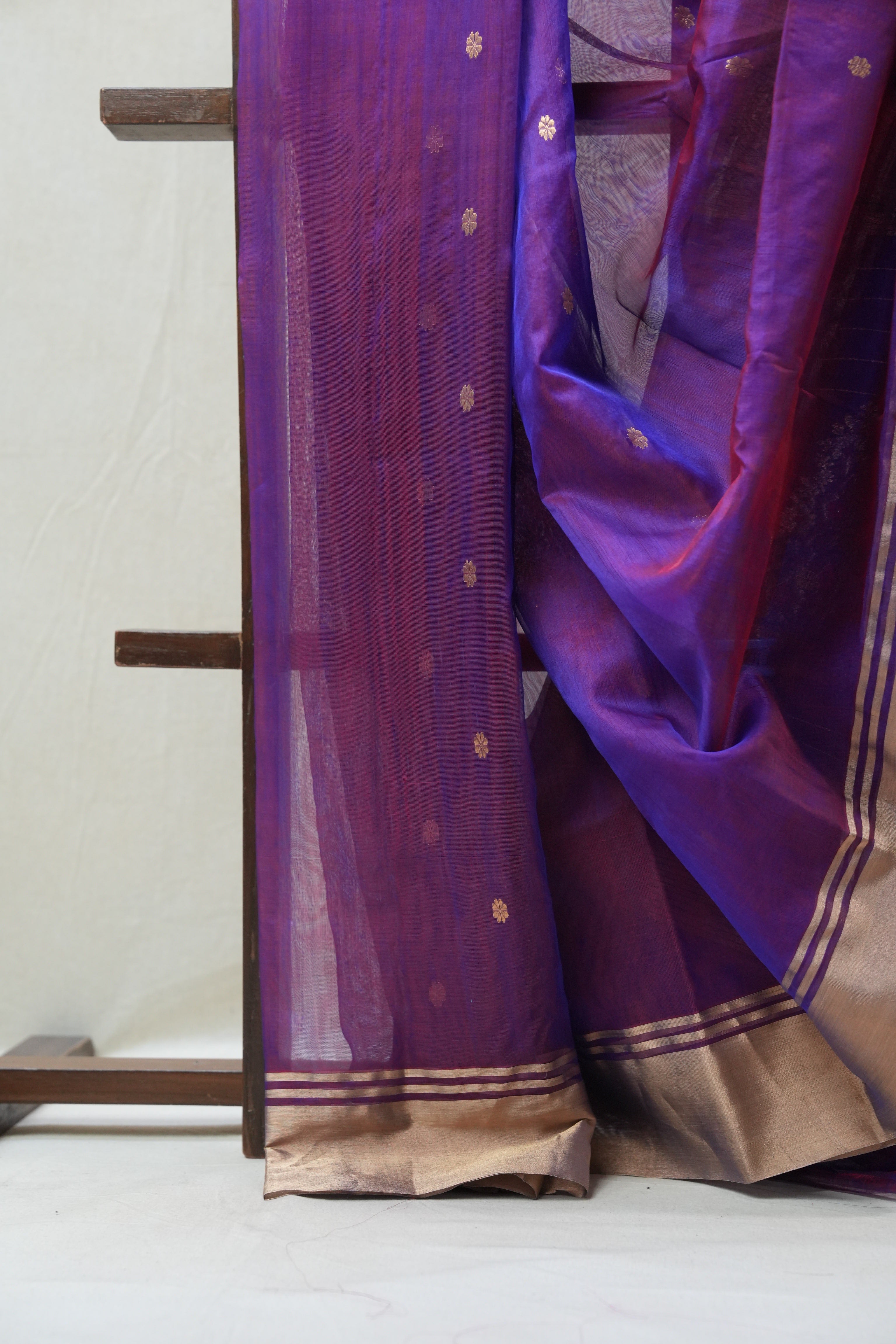 Purple Chanderi Cotton Silk Saree - SRPCSS394