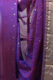 Purple Chanderi Cotton Silk Saree - SRPCSS394