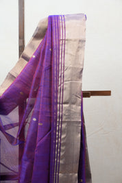 Purple Chanderi Cotton Silk Saree - SRPCSS394