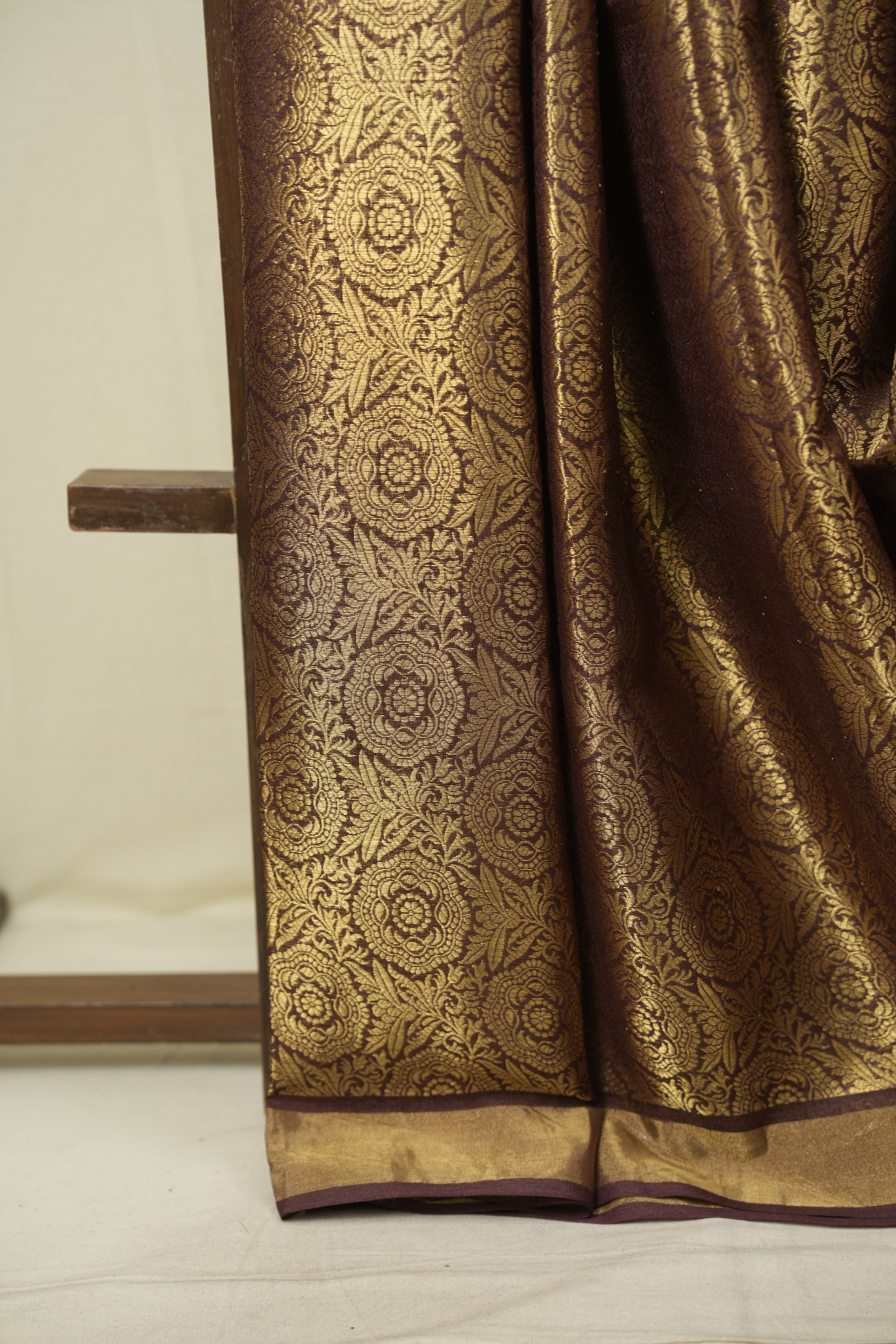 Plum Tussar Silk Saree - SRPTSS1947