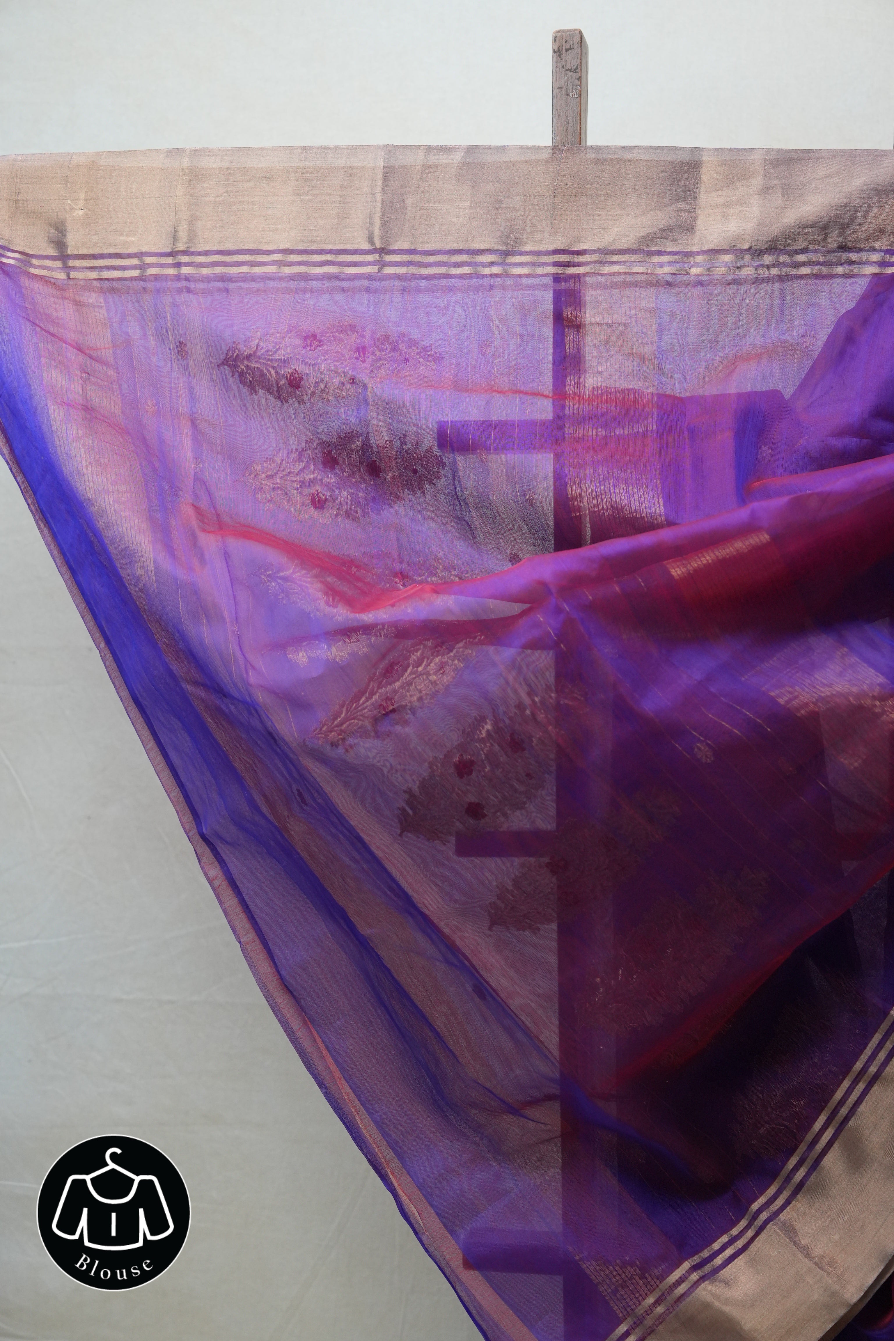 Purple Chanderi Cotton Silk Saree - SRPCSS394