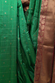 Green Chanderi Silk Saree - SRGCSS400