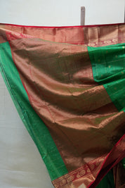 Green Chanderi Silk Saree - SRGCSS400