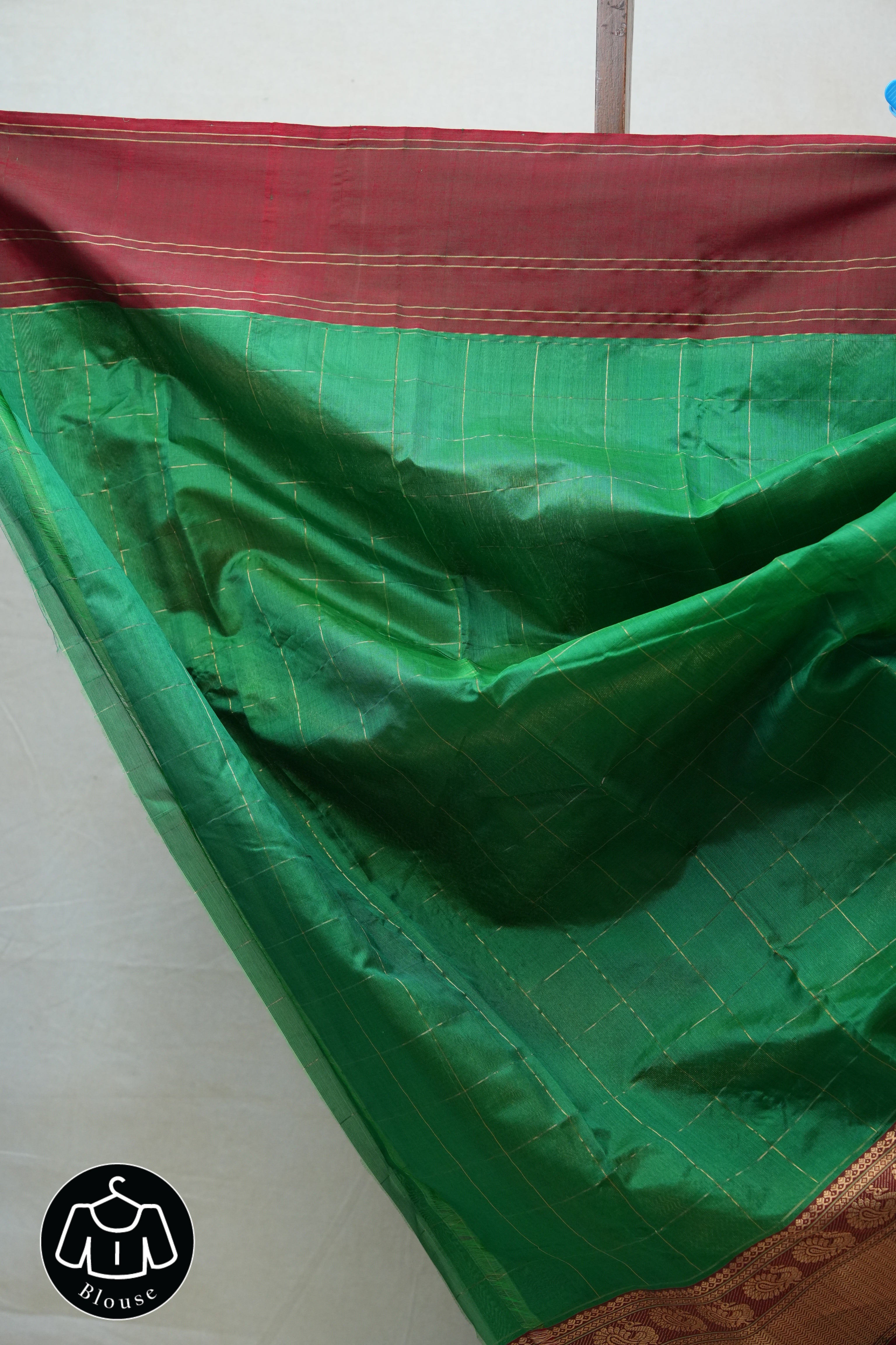 Green Chanderi Silk Saree - SRGCSS400