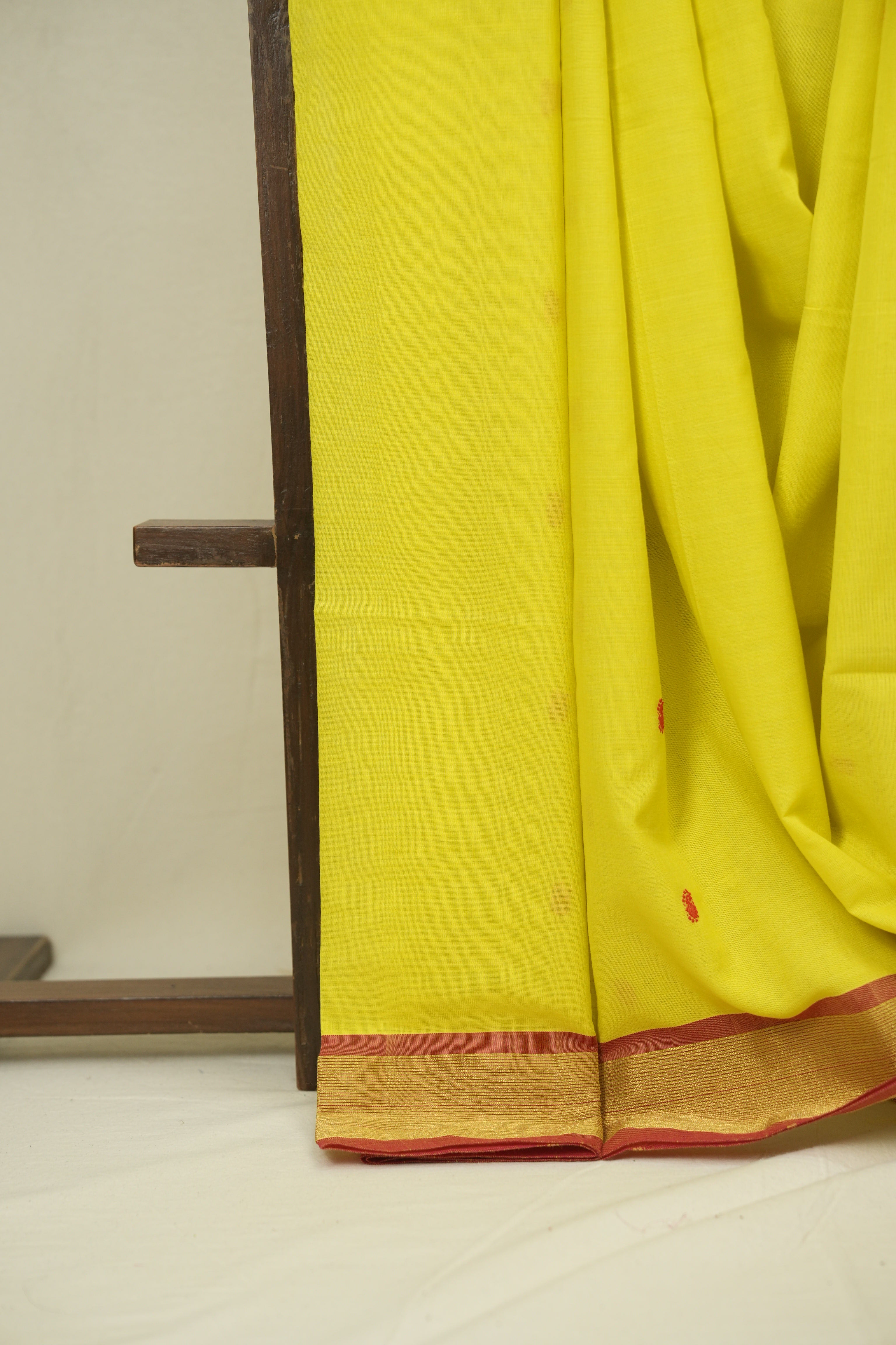 Yellow Cotton Paithani Saree - SRYCPS751