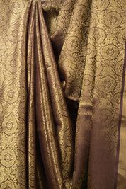 Plum Tussar Silk Saree - SRPTSS1947
