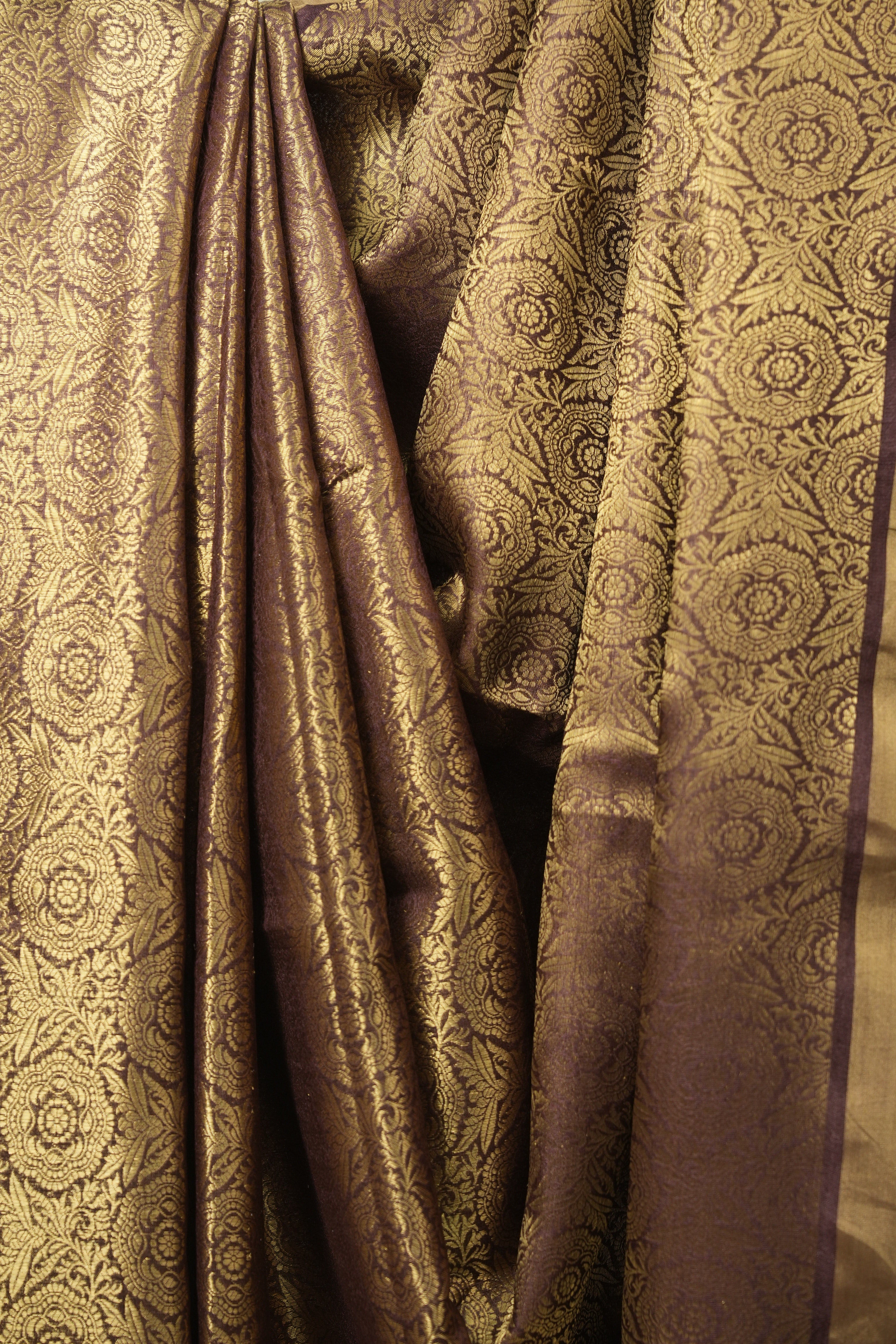 Plum Tussar Silk Saree - SRPTSS1947