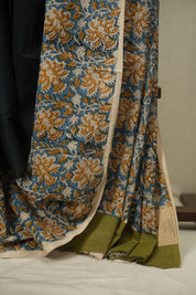 Black HBP Cotton Saree - SRBCS3744