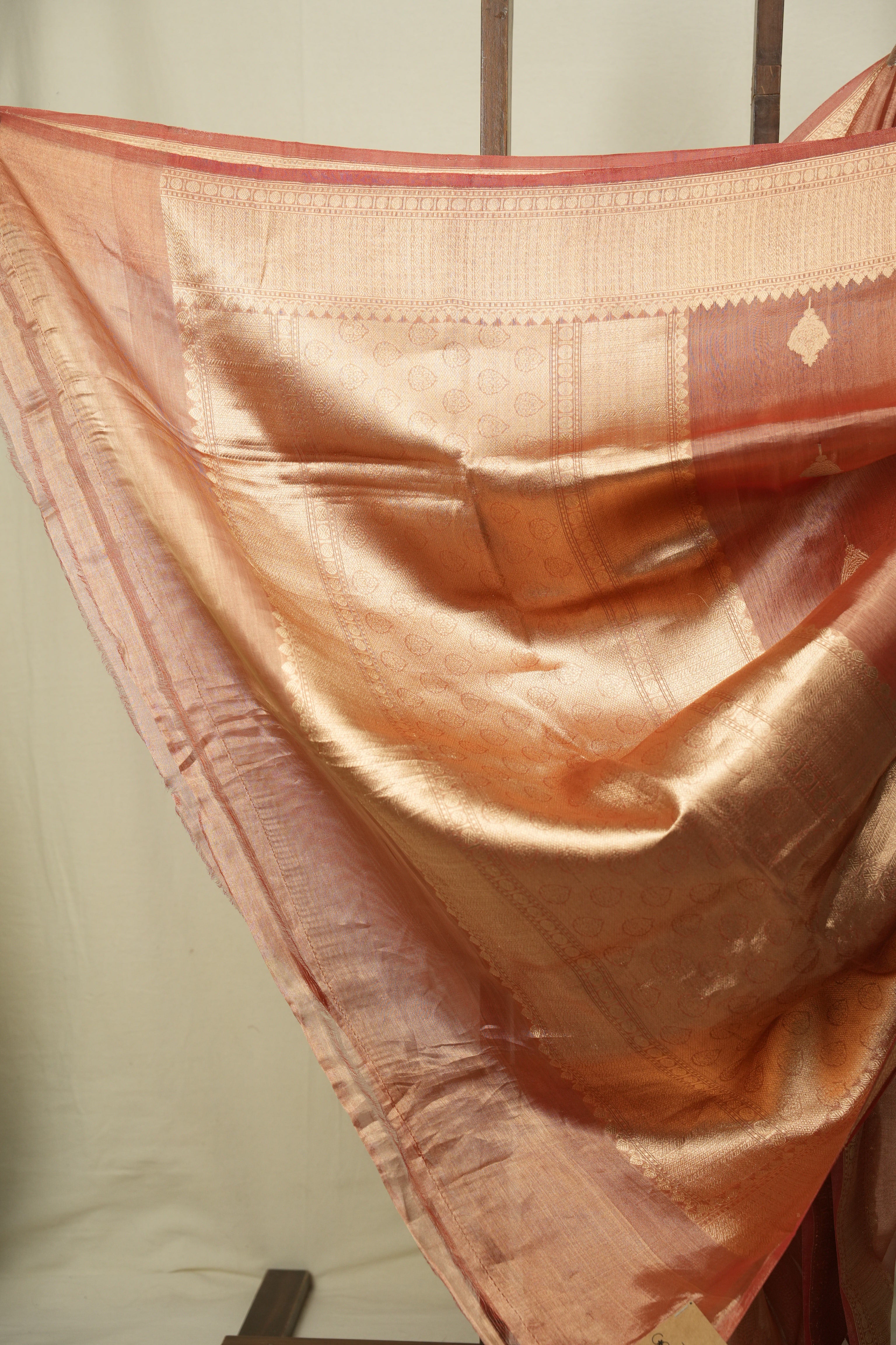 Peach Tissue Banarasi Silk Saree - SRPTBSS109