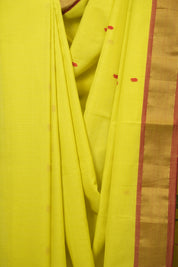 Yellow Cotton Paithani Saree - SRYCPS751