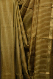 Khaki Tussar Silk Saree - SRKTSS1880