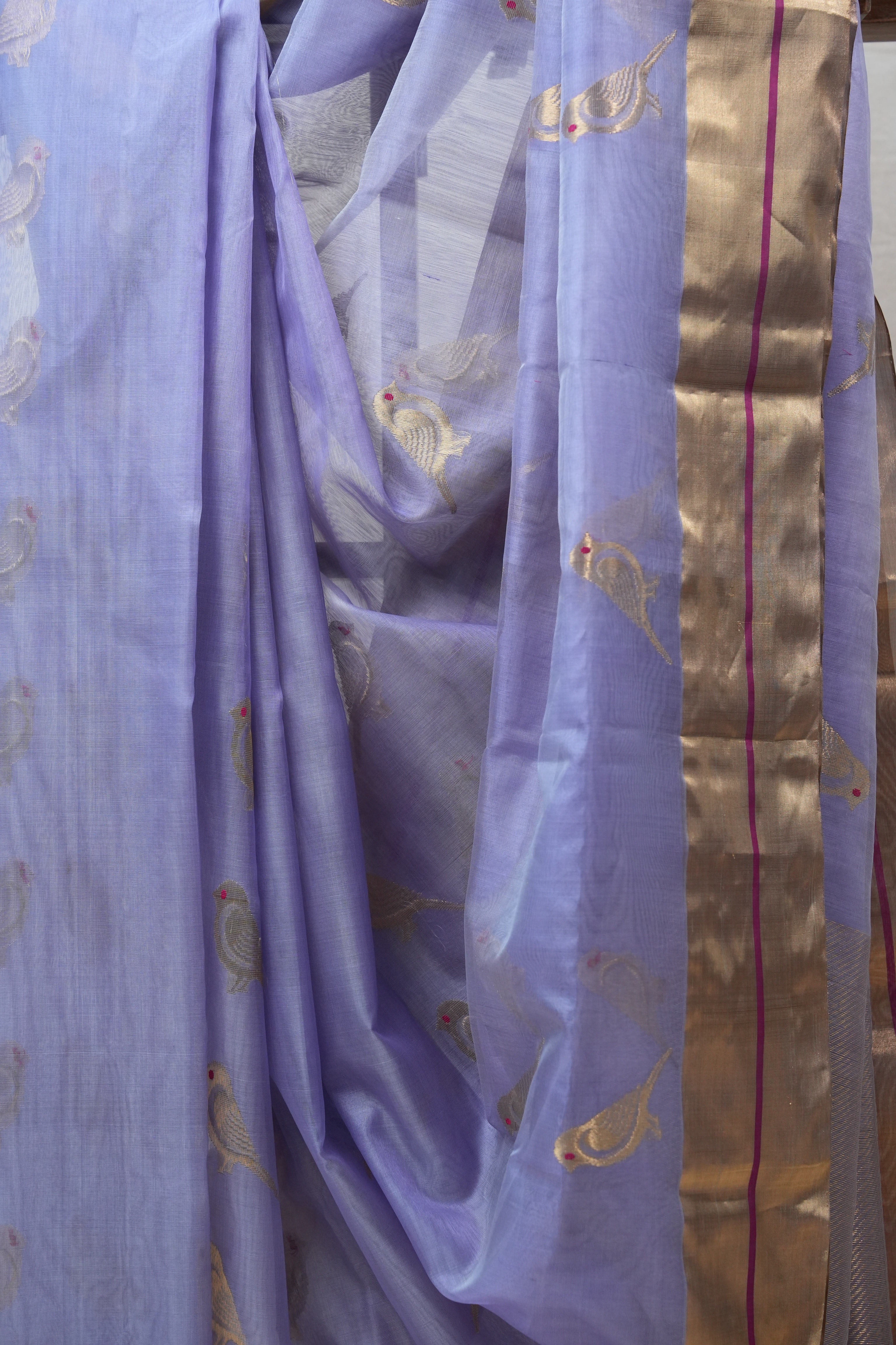 Lavender Chanderi Silk Saree - SRLCSS403