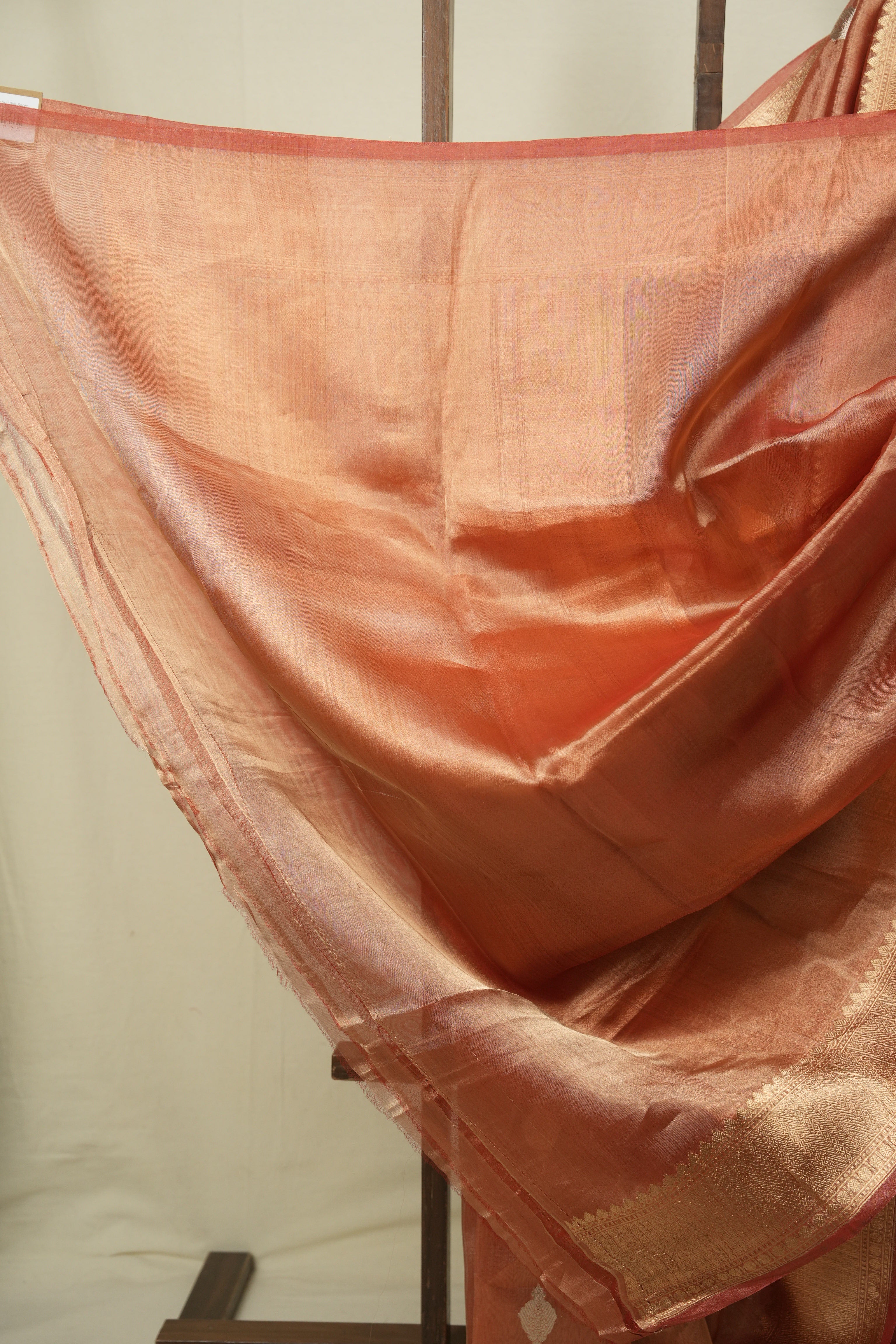 Peach Tissue Banarasi Silk Saree - SRPTBSS109