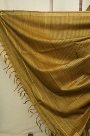 Khaki Tussar Silk Saree - SRKTSS1880