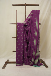 Purple HBP Cotton Saree - SRPCS3279