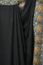 Black HBP Cotton Saree - SRBCS3744