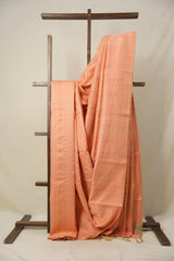 Peach Raw Silk Saree - SRPRSS908