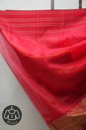 Red Chanderi Silk Saree - SRRCSS404