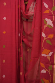Red Bengal Mul Cotton Saree - SRRBMCS088