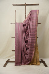 Pink Tussar Silk Saree - SRPTSS1683