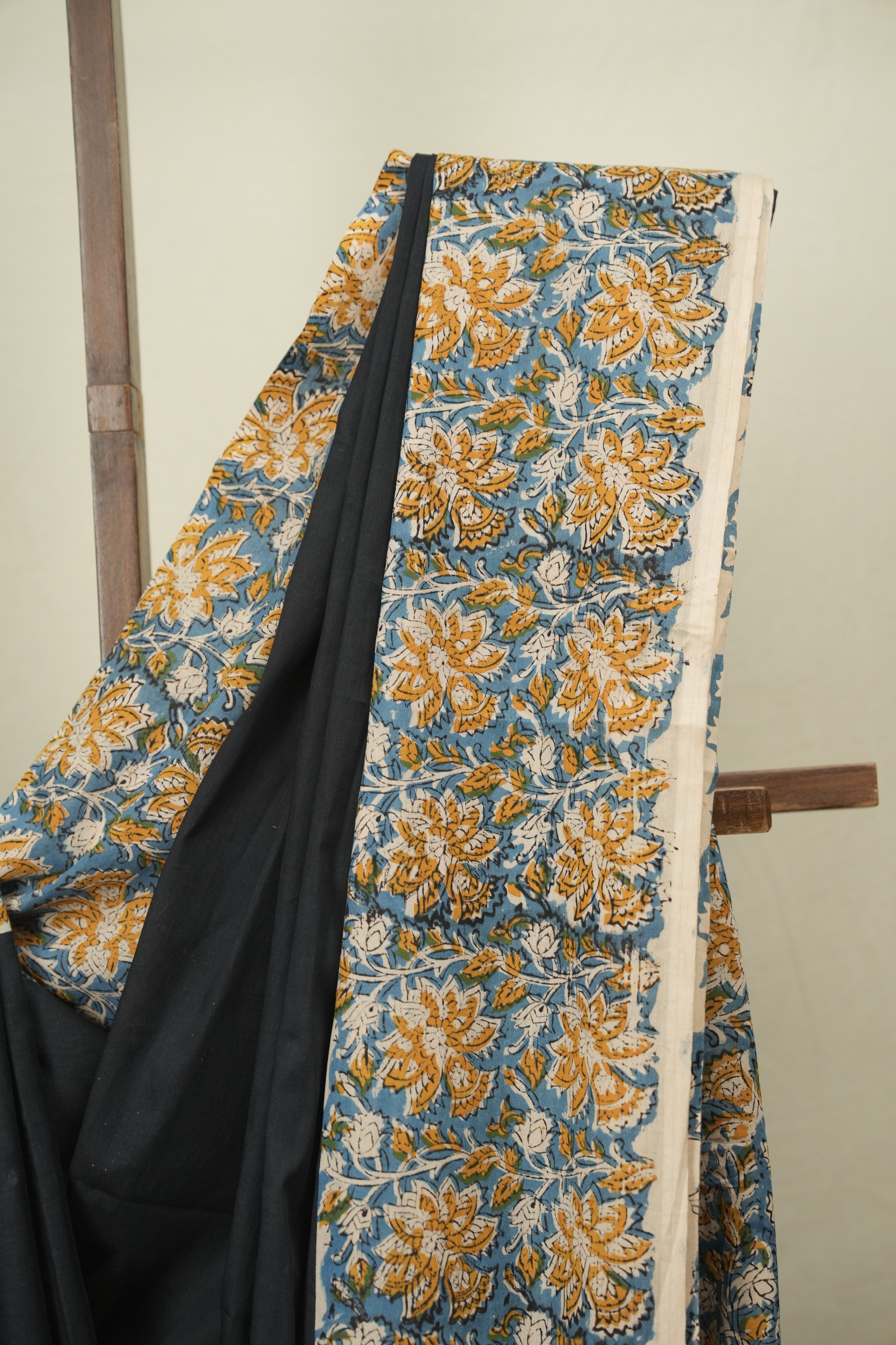 Black HBP Cotton Saree - SRBCS3744