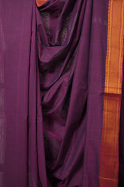 Two Tone Magenta  Plan Cotton Mangalgiri Saree - SRTMPCMS45