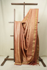 Peach Tussar Silk Saree - SRPTSS1948