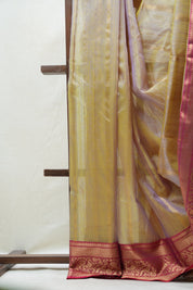 Moss Green Chanderi Silk Saree - SRMGCSS63- PI