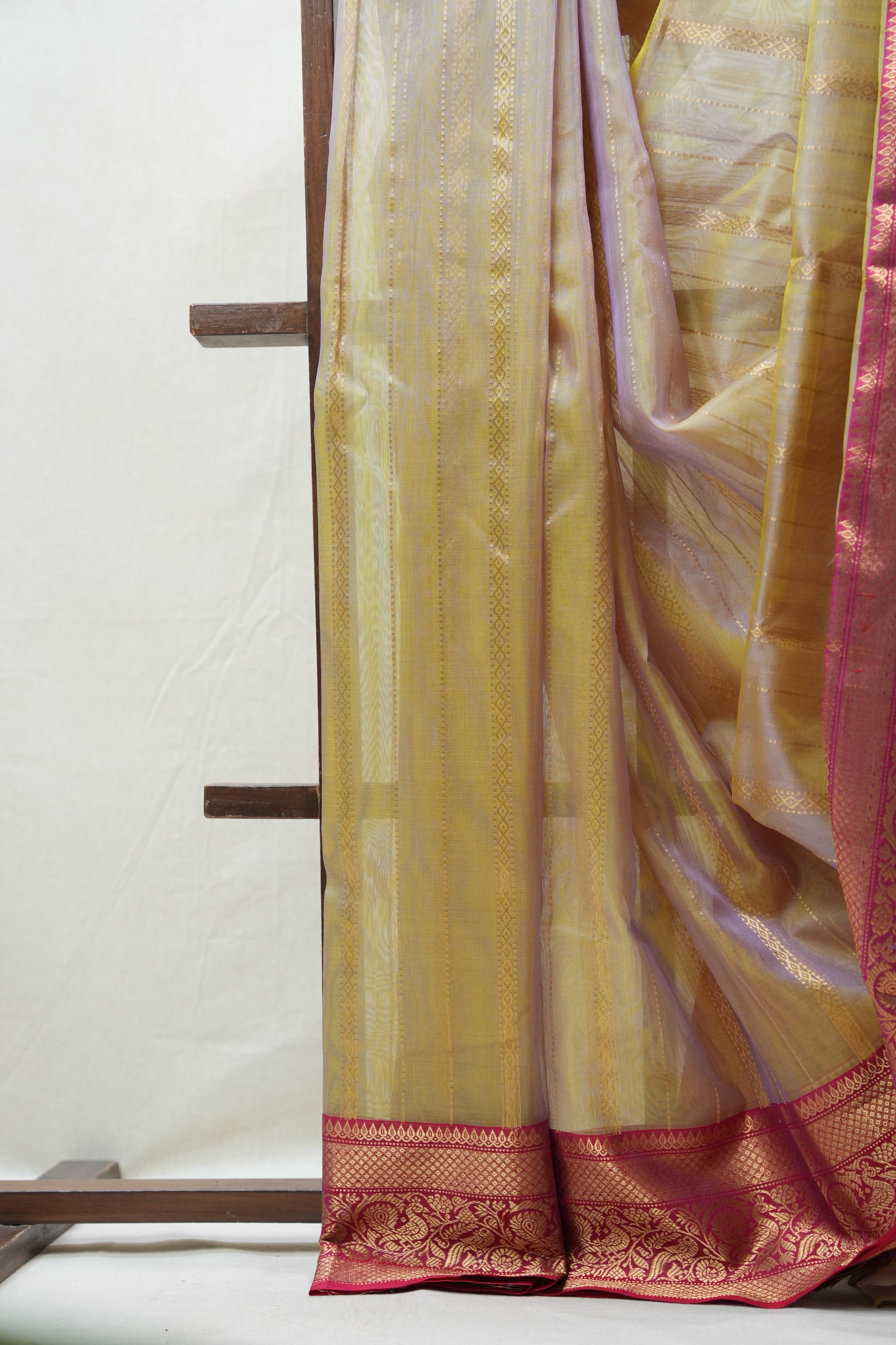 Moss Green Chanderi Silk Saree - SRMGCSS63- PI