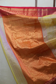 Moss Green Chanderi Silk Saree - SRMGCSS63- PI