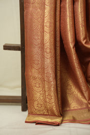 Peach Tussar Silk Saree - SRPTSS1948