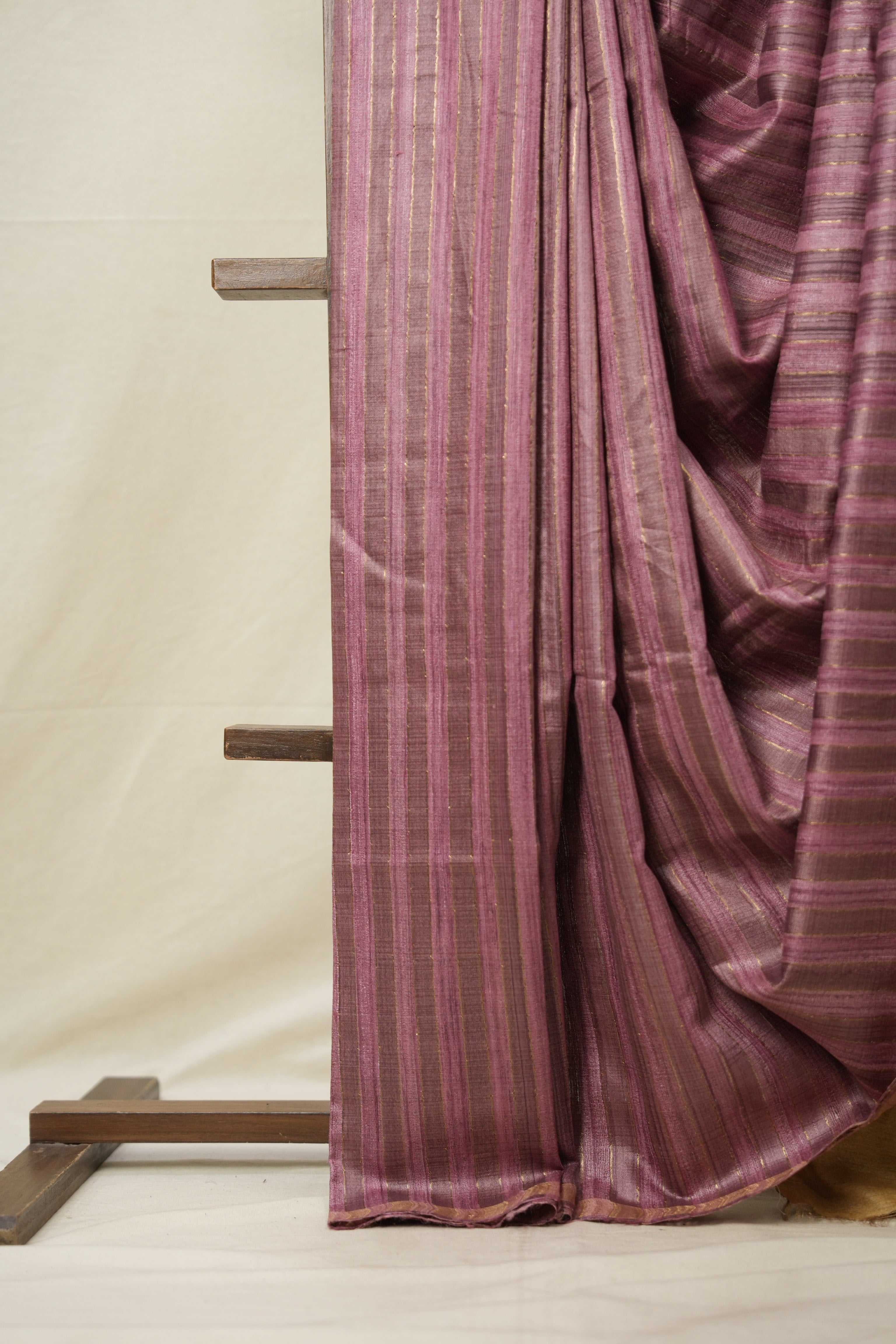 Pink Tussar Silk Saree - SRPTSS1683