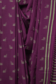 Purple HBP Cotton Saree - SRPCS3279