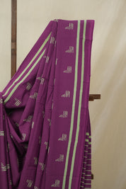 Purple HBP Cotton Saree - SRPCS3279
