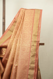 Peach Tussar Silk Saree - SRPTSS1948