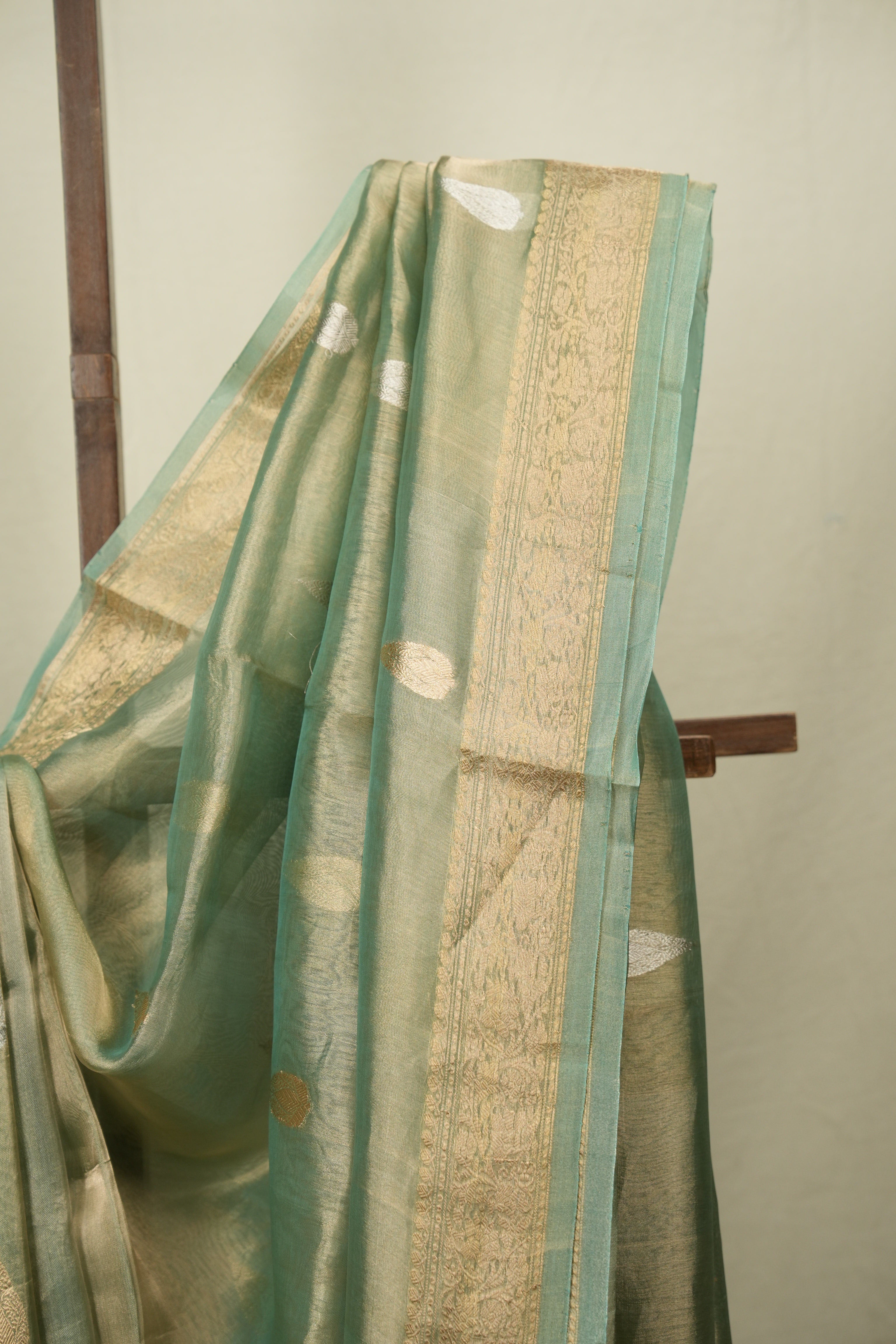 Mint Tissue Banarasi Silk Saree - SRMBSS94