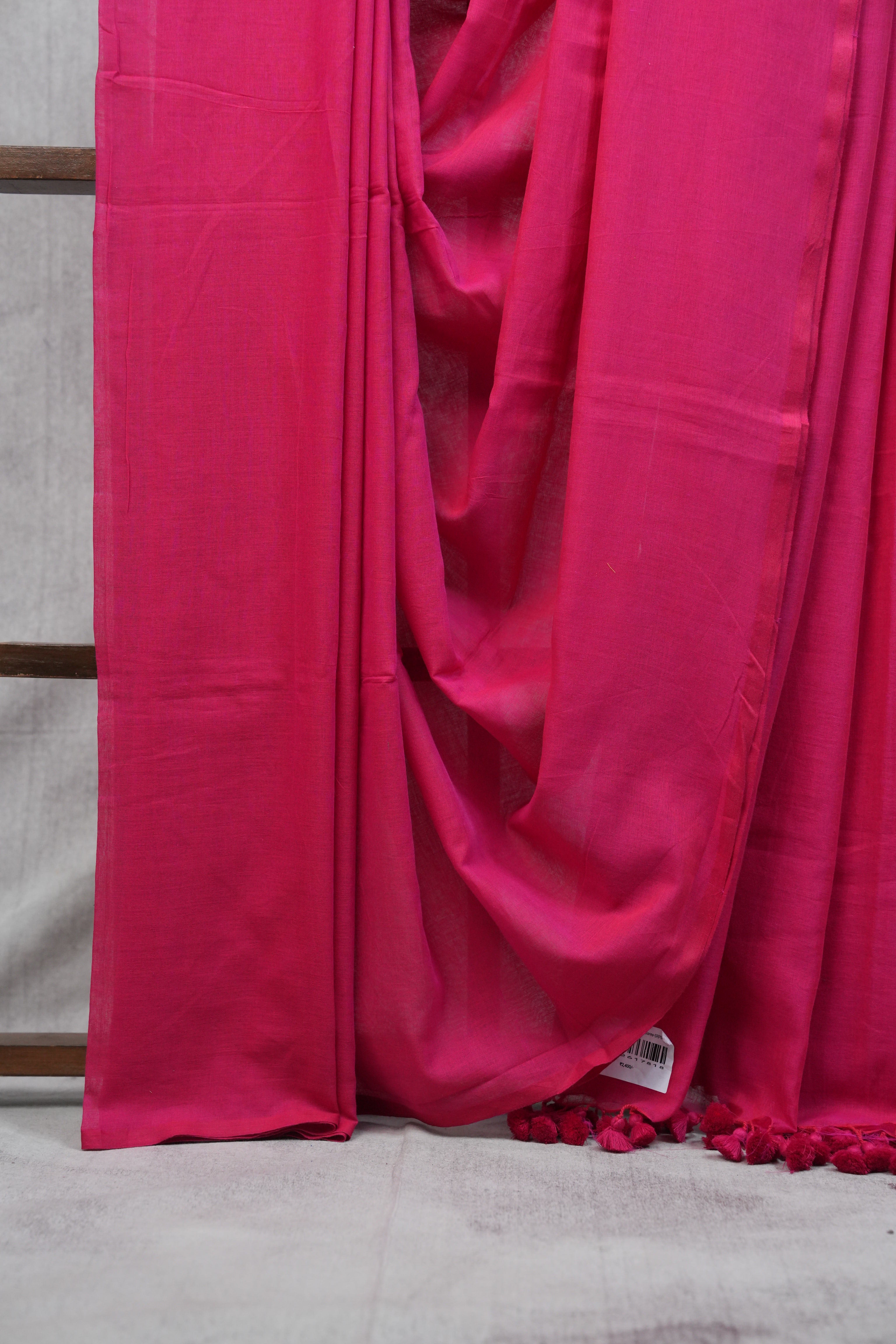 Pink Mul Cotton Saree-SRPMCS207