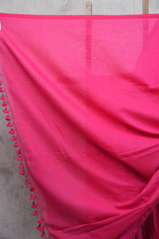 Pink Mul Cotton Saree-SRPMCS207
